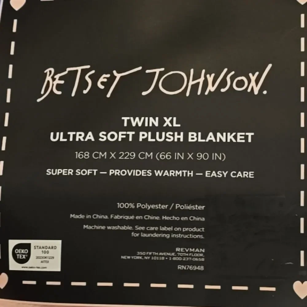 Betsey‎ Johnson Floral Ultra Soft Twin XL Blanket